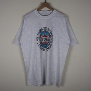 Freedom Pilsner Lager Brewing Co London UK Promo Shirt Gray XL 23x30.5